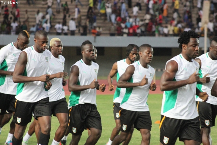 Entrainement des Éléphants, hier, au Bafokeng Campus - Le groupe à Lamouchi respire la grande forme
